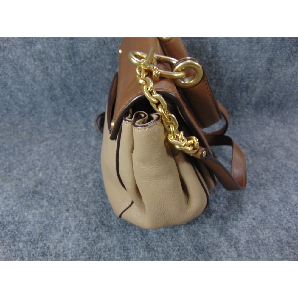 Michael Kors Hamilton Traveler Crossbody Brown Leather‎ Turnlock Bag 30F3AWHM2T - Picture 6 of 16